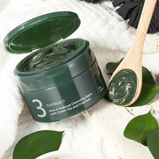 NUMBUZIN – N°3 Green Tea Charcoal Cleansing Balm - MY Little Corée