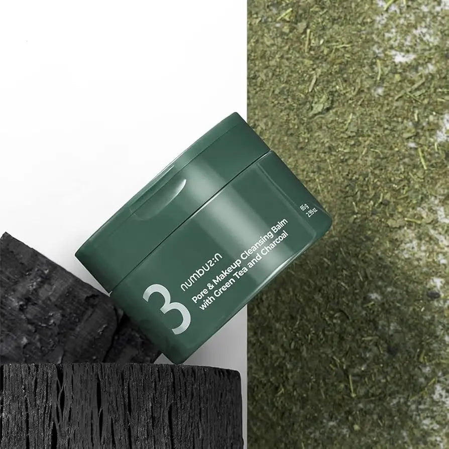 NUMBUZIN – N°3 Green Tea Charcoal Cleansing Balm - MY Little Corée
