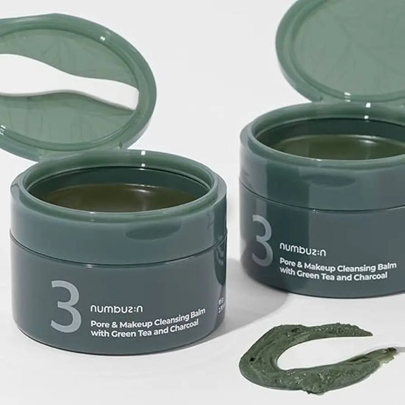 NUMBUZIN – N°3 Green Tea Charcoal Cleansing Balm - MY Little Corée