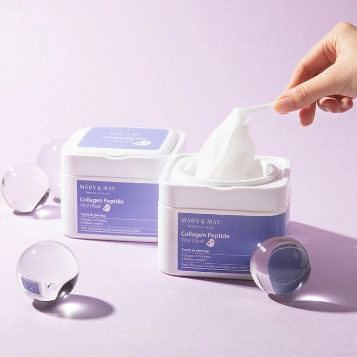 MARY & MAY - Collagen Peptide Vital Mask (30 pcs) - MY Little Corée